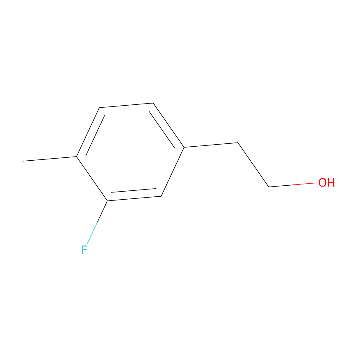 2-(3-Fluoro-4-methylphenyl)ethanol molecular structure, CAS 835912-84-0