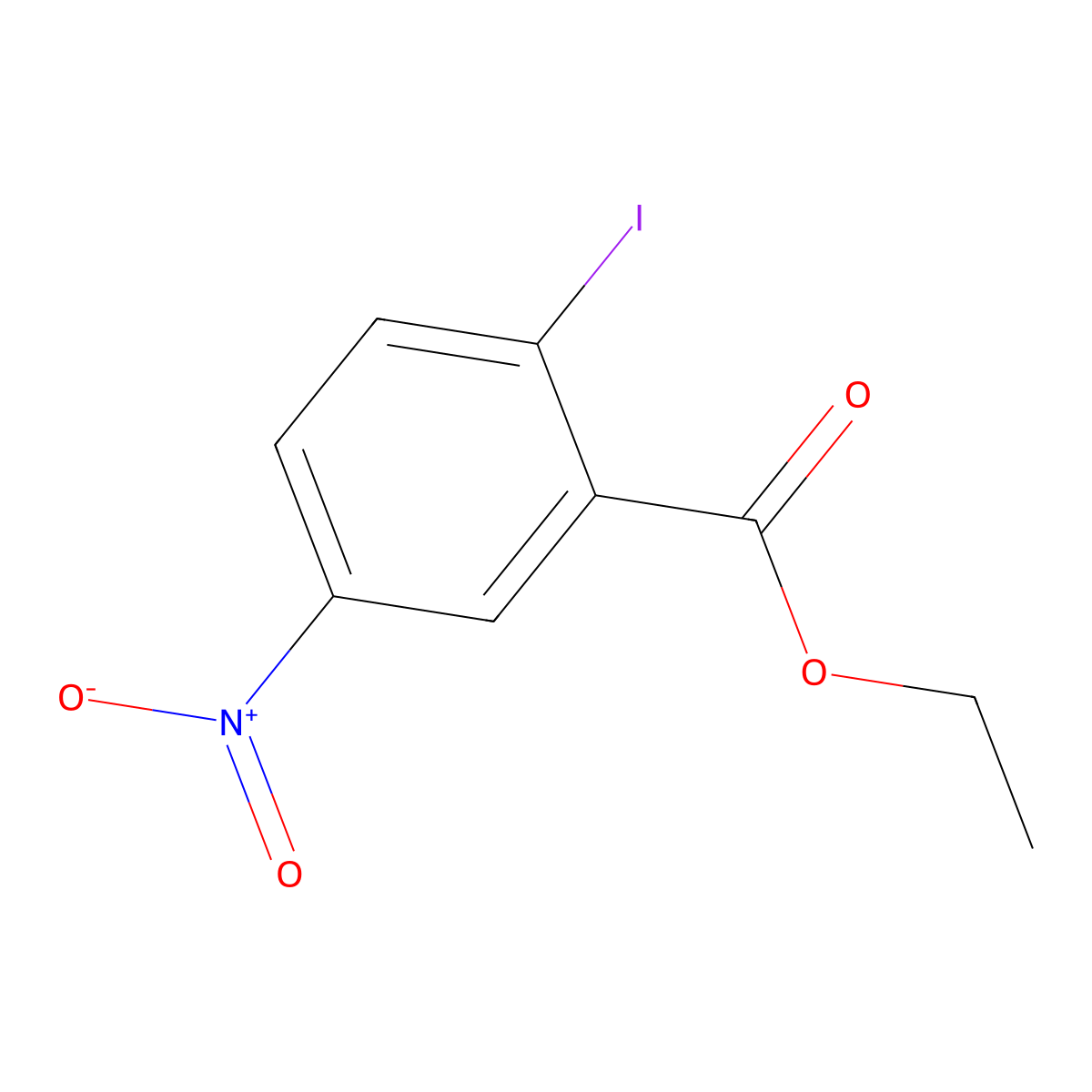 Ethyl 2-iodo-5-nitrobenzoate molecular structure, CAS 835916-53-5