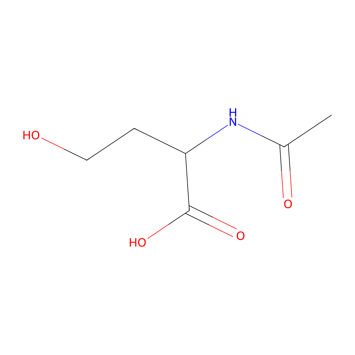 2-Acetamido-4-hydroxybutanoic acid molecular structure, CAS 83592-11-4