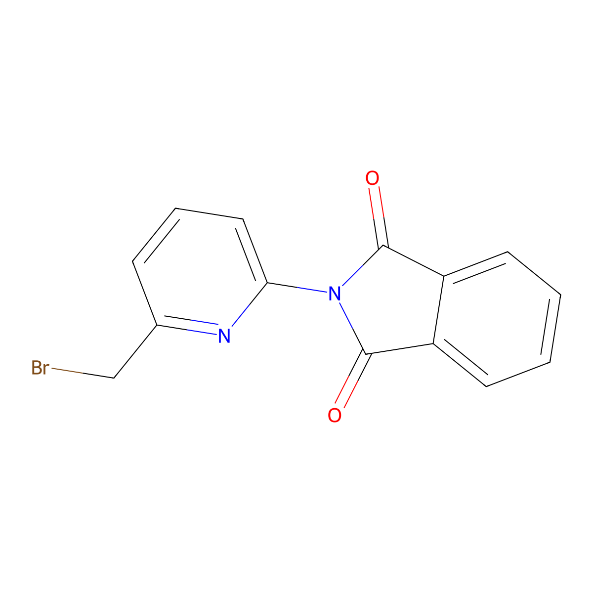 2-(6-Bromomethyl-pyridin-2-YL)-isoindole-1,3-dione molecular structure, CAS 83592-42-1