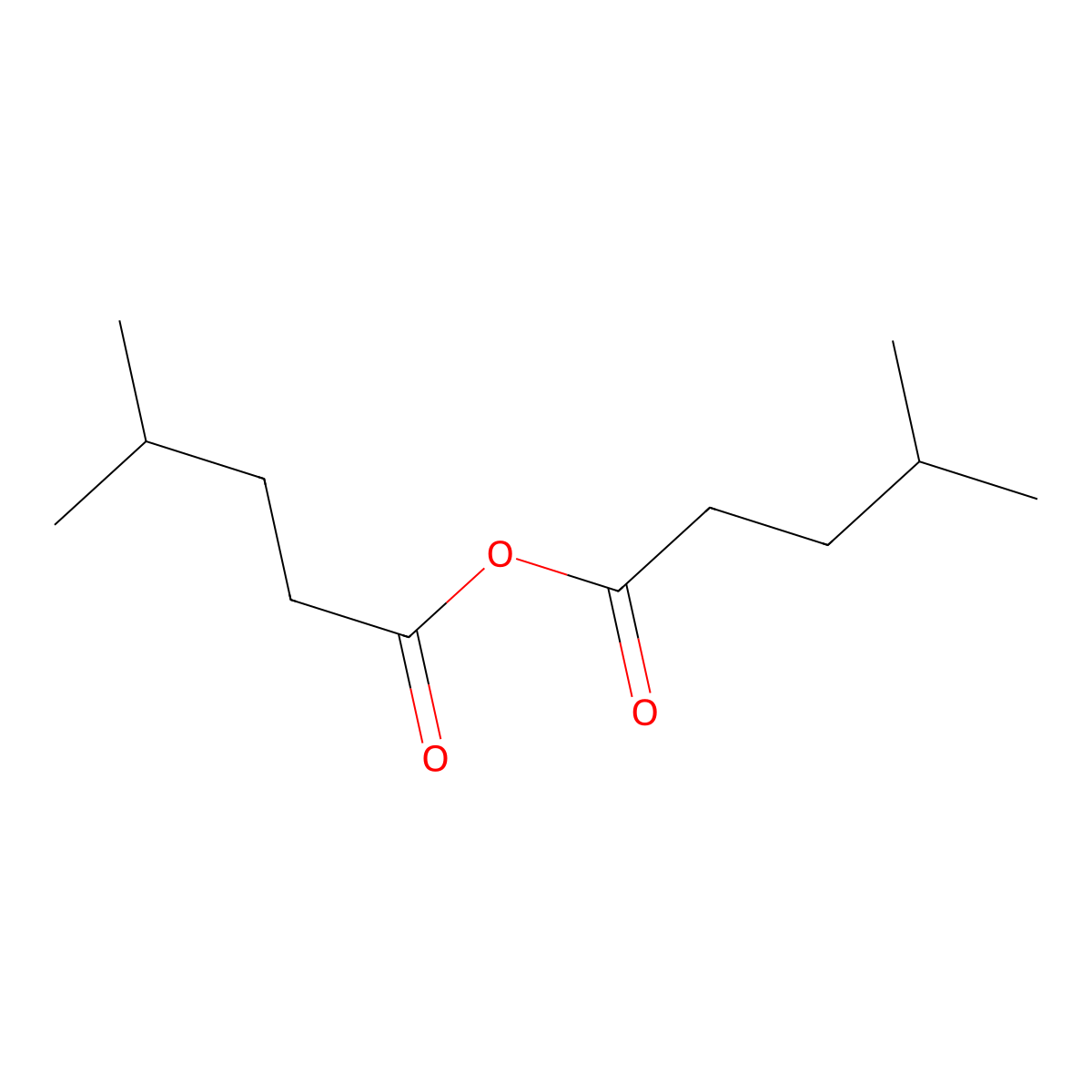 4-Methylpentanoic anhydride molecular structure, CAS 83594-04-1