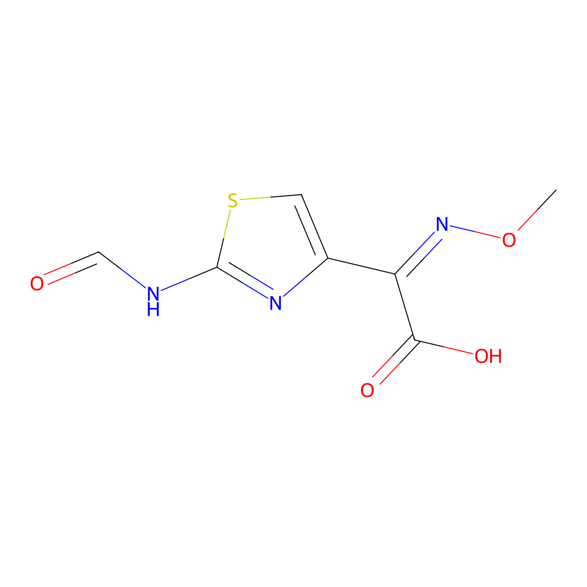 2-(2-Formylamino-1,3-Thiazol-4-Yl)-2-(Methoxyimino)Acetic Acid molecular structure, CAS 83594-38-1