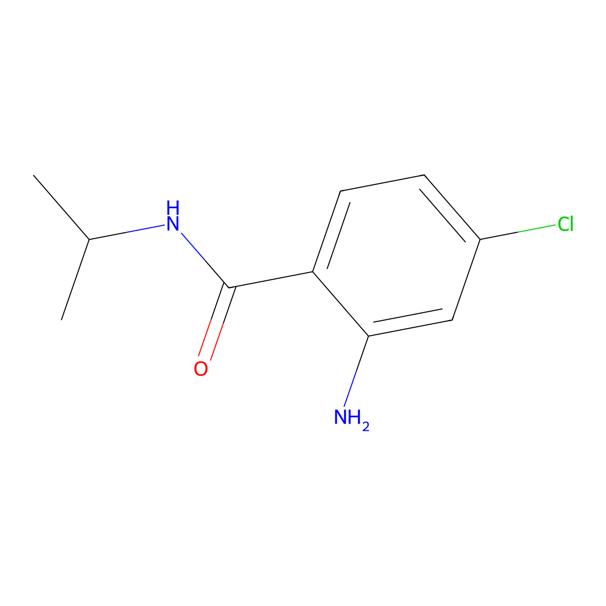 2-amino-4-chloro-N-(propan-2-yl)benzamide molecular structure, CAS 83596-49-0