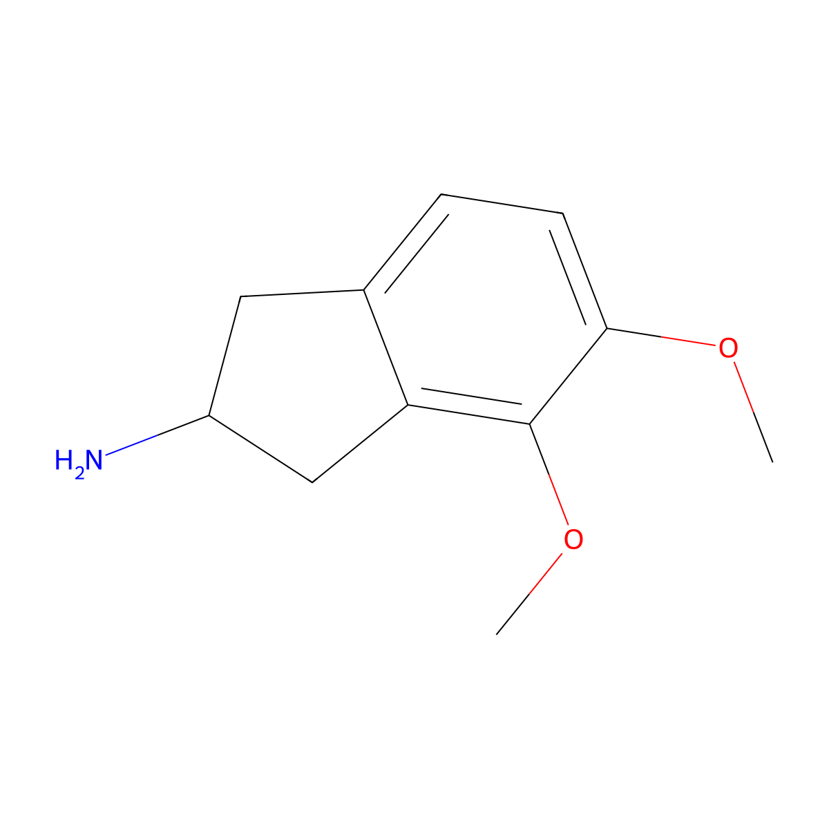 4,5-dimethoxy-2,3-dihydro-1H-inden-2-amine molecular structure, CAS 83598-56-5