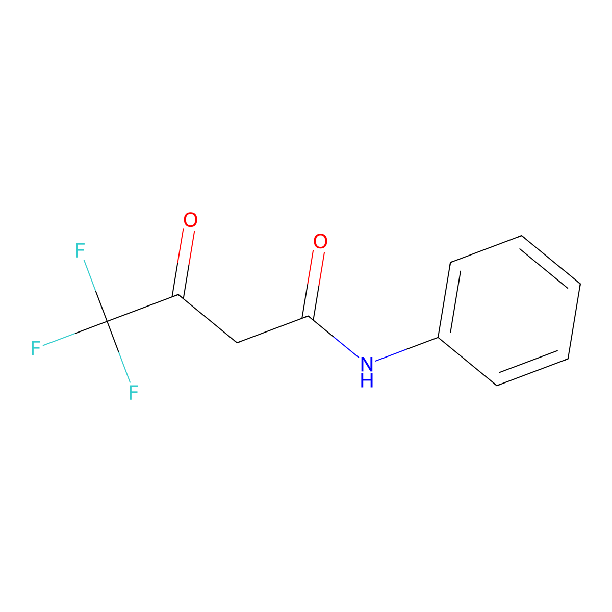 4,4,4-Trifluoro-3-oxo-N-phenylbutanamide molecular structure, CAS 836-31-7