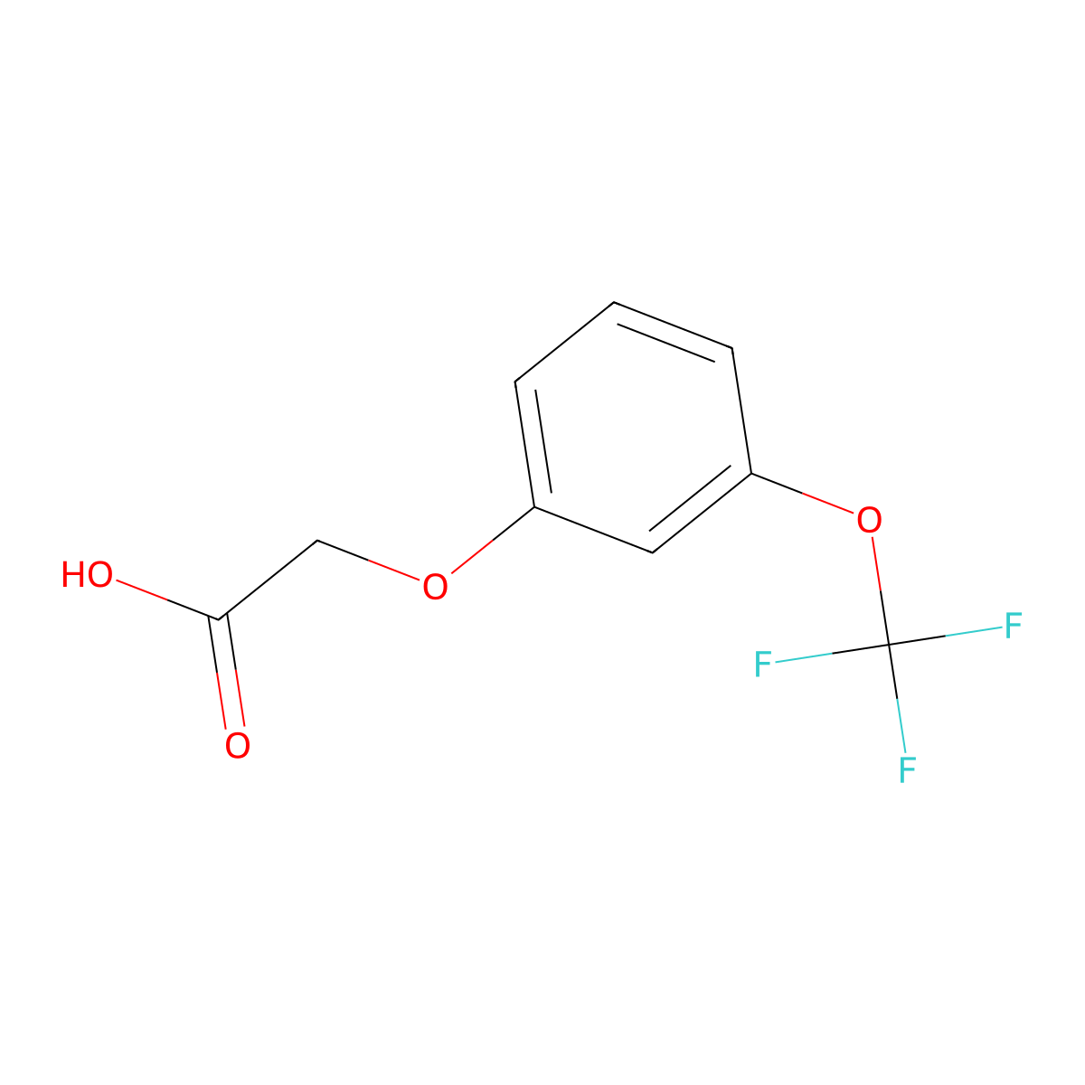 3-(Trifluoromethoxy)phenoxyacetic acid molecular structure, CAS 836-33-9