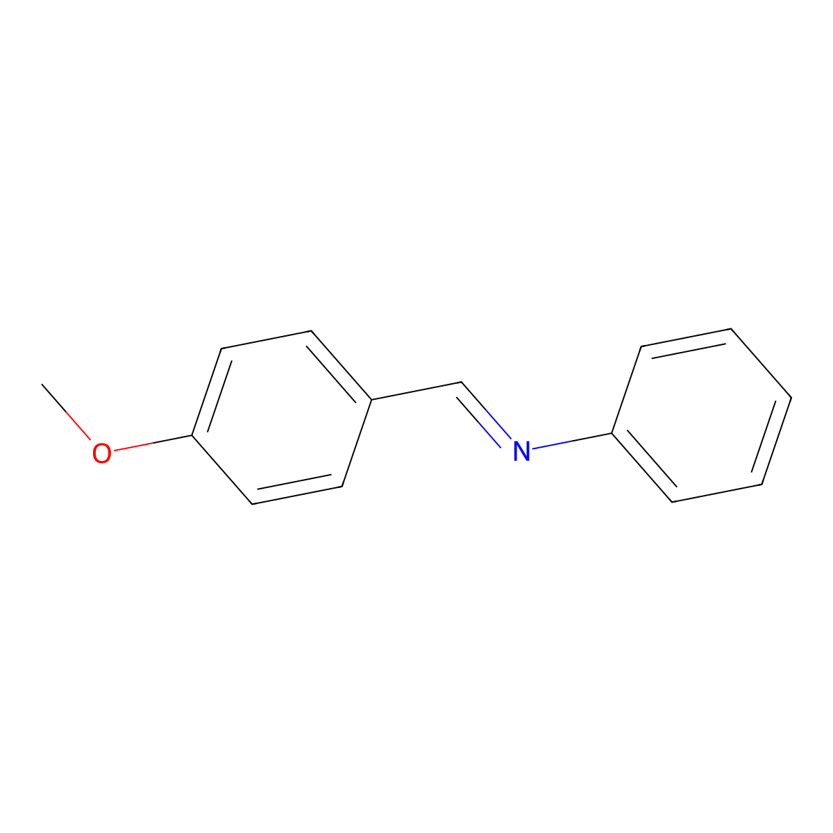 N-(4-methoxybenzylidene)aniline molecular structure, CAS 836-41-9