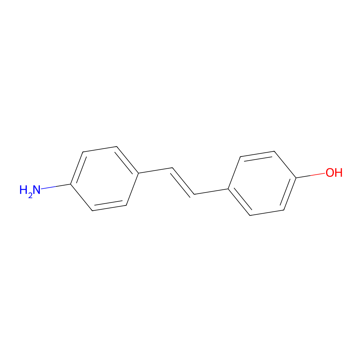 4-[2-(4-Aminophenyl)ethenyl]phenol molecular structure, CAS 836-44-2