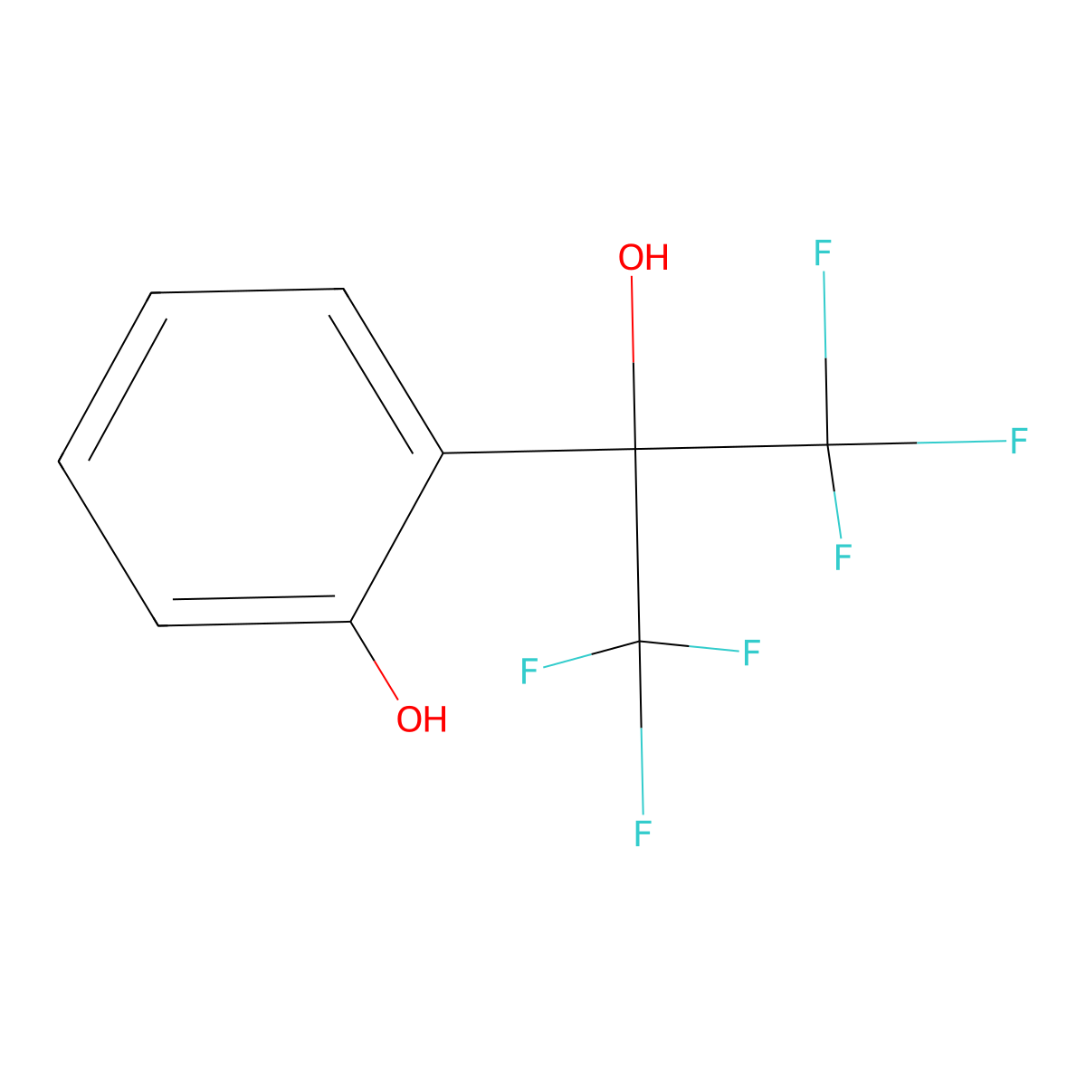 2-(Hexafluoro-2-hydroxy-2-propyl)phenol molecular structure, CAS 836-78-2