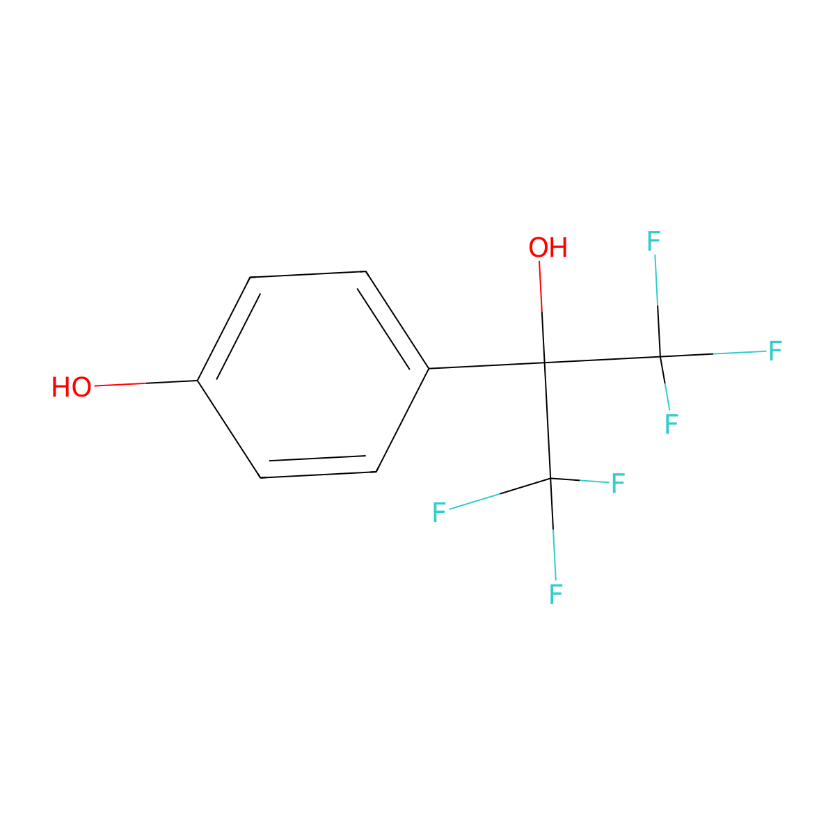 4-Hydroxy-alpha,alpha-bis(trifluoromethyl)benzenemethanol molecular structure, CAS 836-79-3