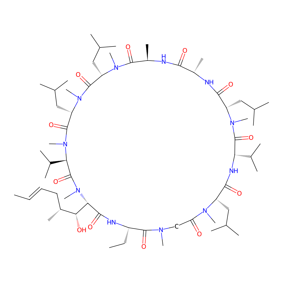 Cyclosporin H molecular structure, CAS 83602-39-5