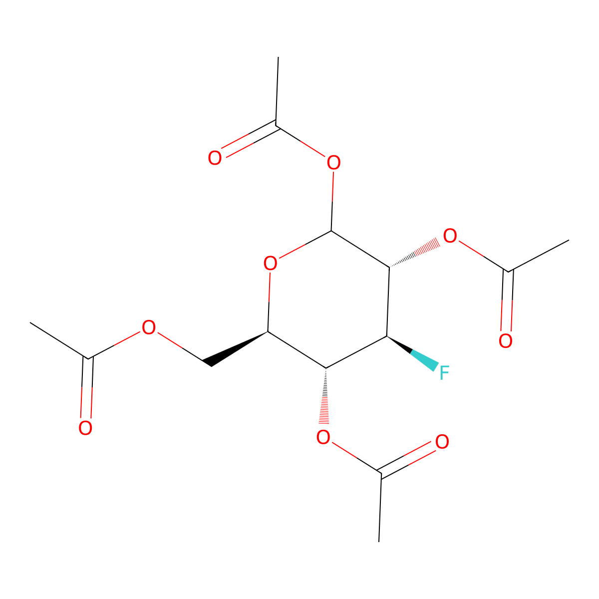 1,2,4,6-Tetra-o-acetyl-3-deoxy-3-fluoro-beta-d-glucopyranose molecular structure, CAS 83602-93-1