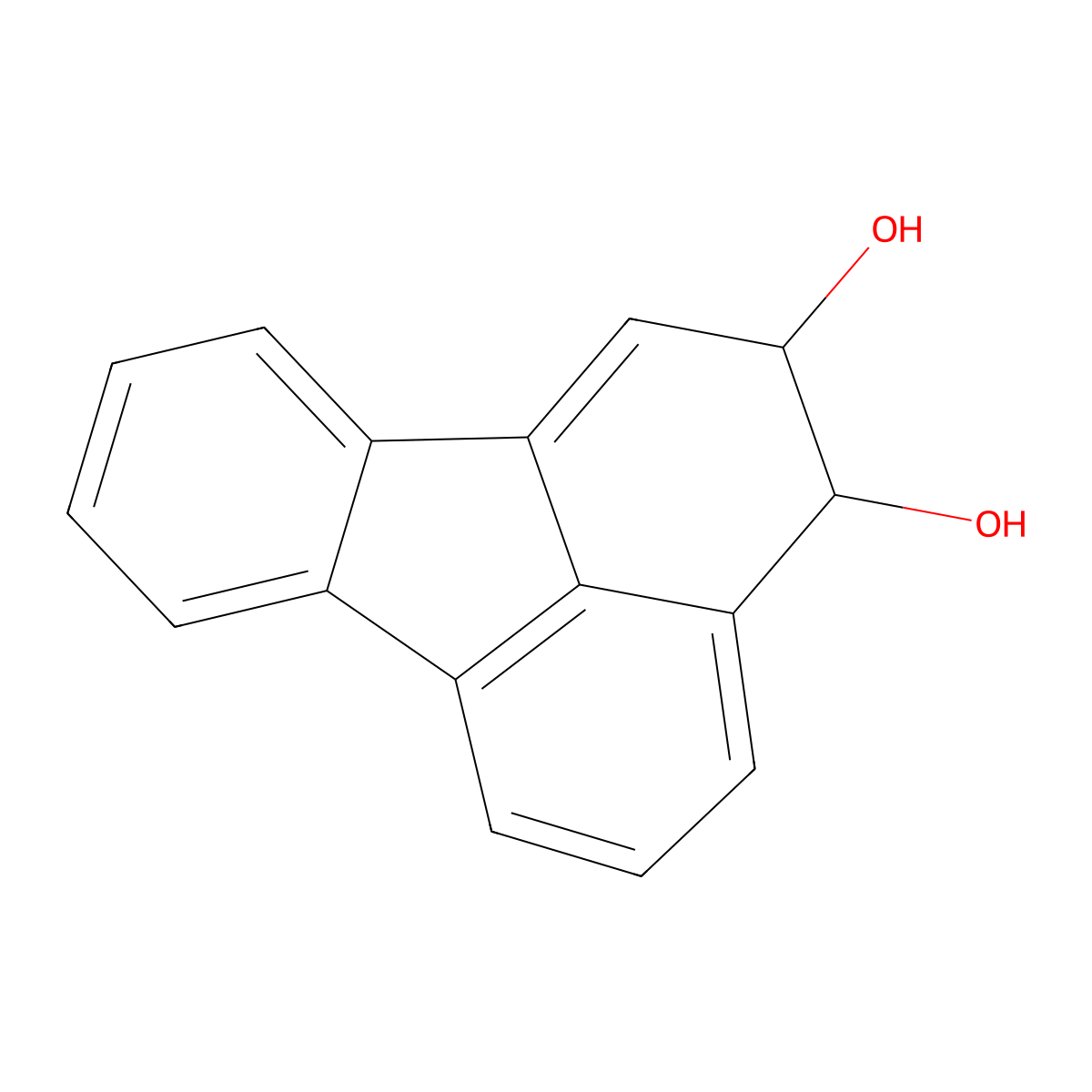 2,3-Dihydro-2,3-dihydroxyfluoranthene molecular structure, CAS 83606-69-3