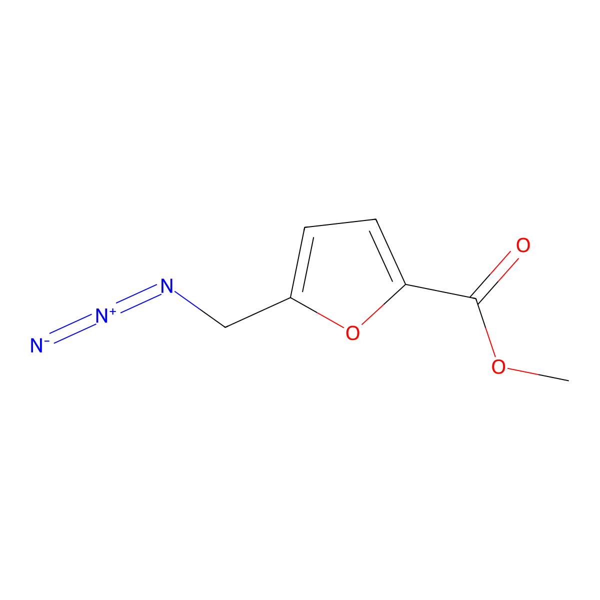 Methyl 5-(azidomethyl)furan-2-carboxylate molecular structure, CAS 83608-90-6