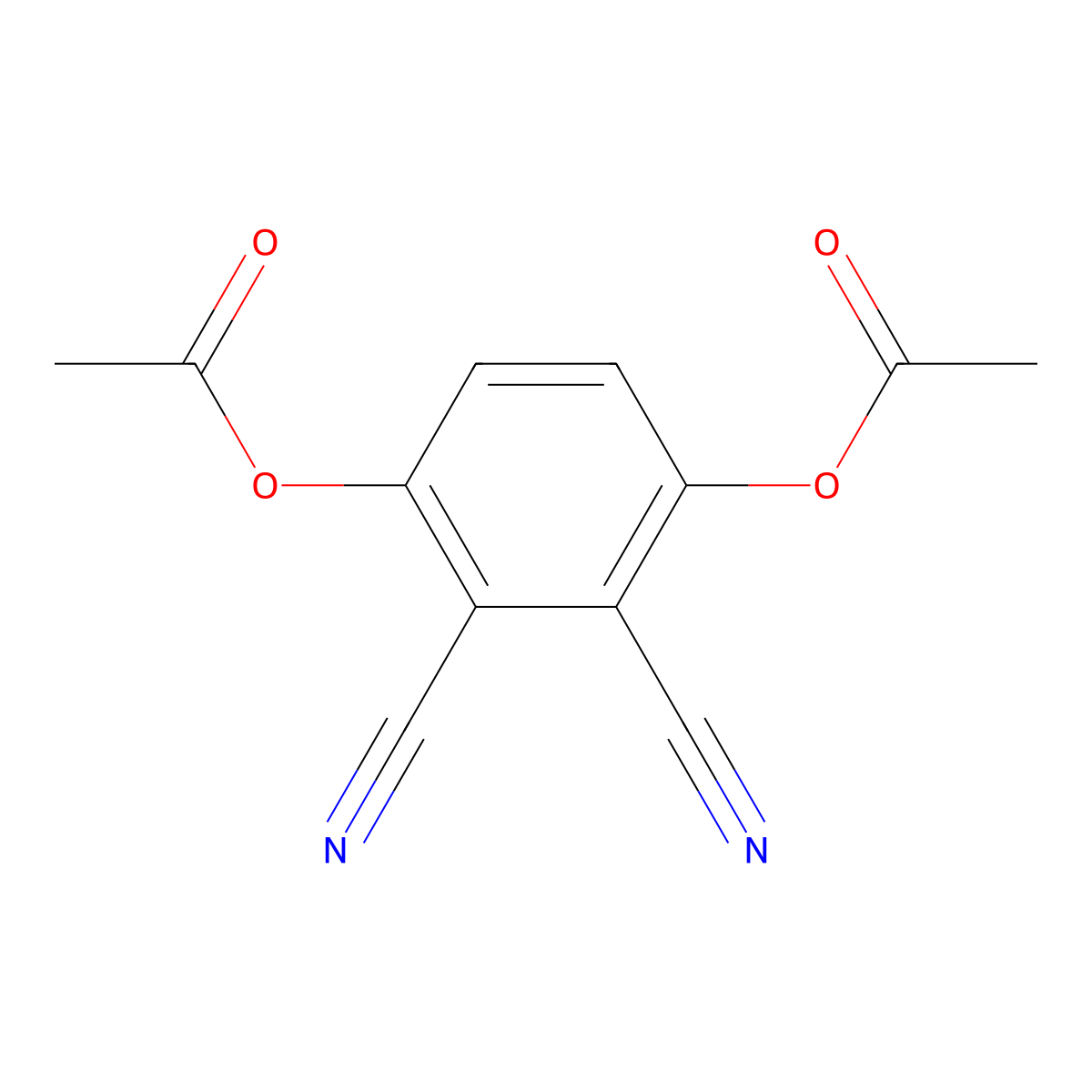 1,4-Diacetoxy-2,3-dicyanobenzene molecular structure, CAS 83619-73-2