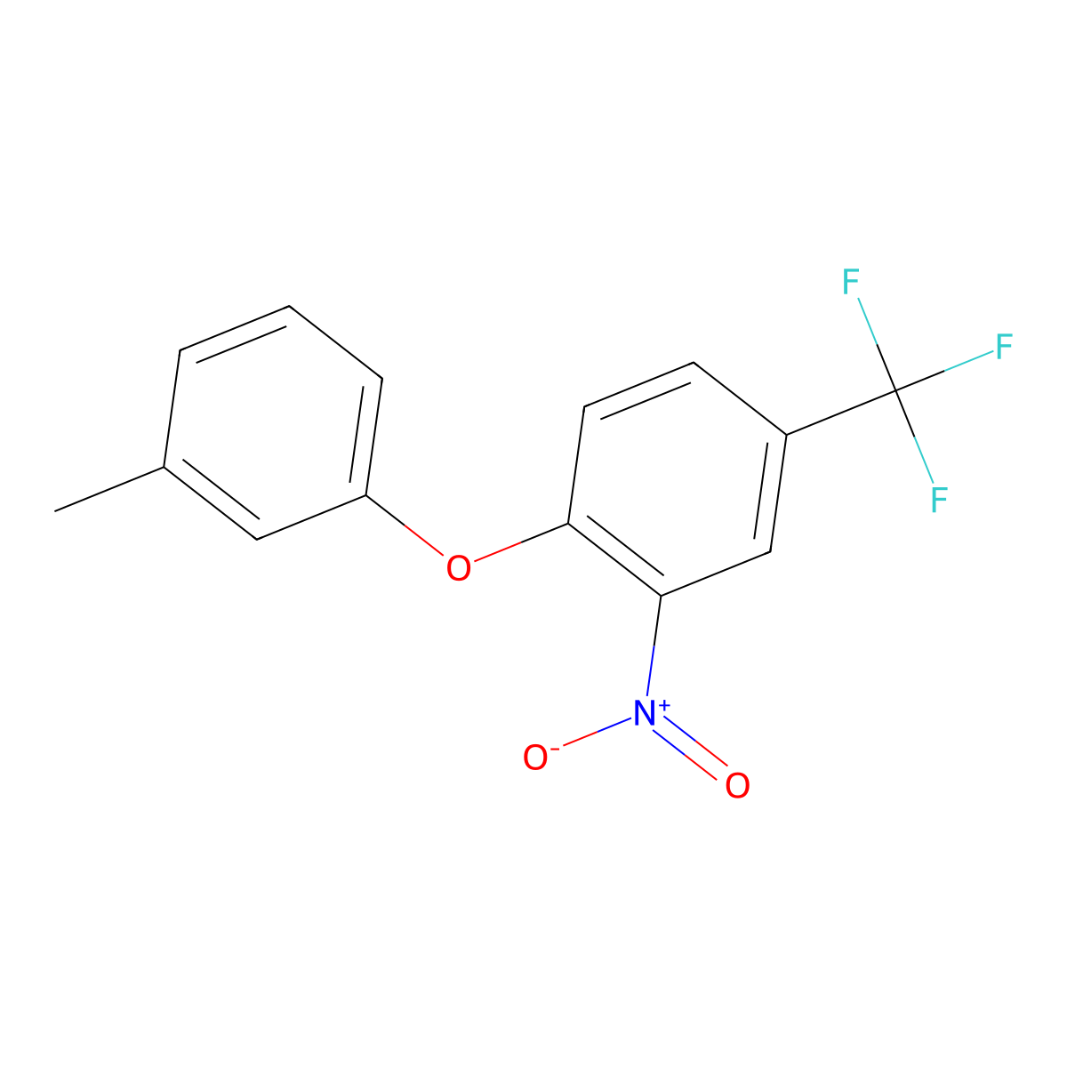 1-(3-Methylphenoxy)-2-nitro-4-(trifluoromethyl)benzene molecular structure, CAS 83619-86-7