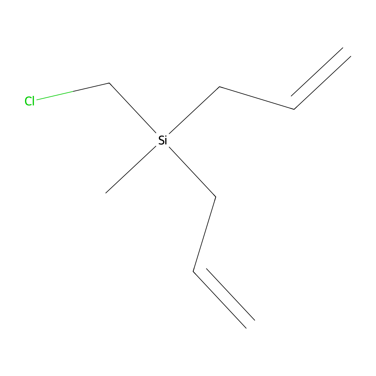 Diallyl(chloromethyl)methylsilane molecular structure, CAS 83622-79-1