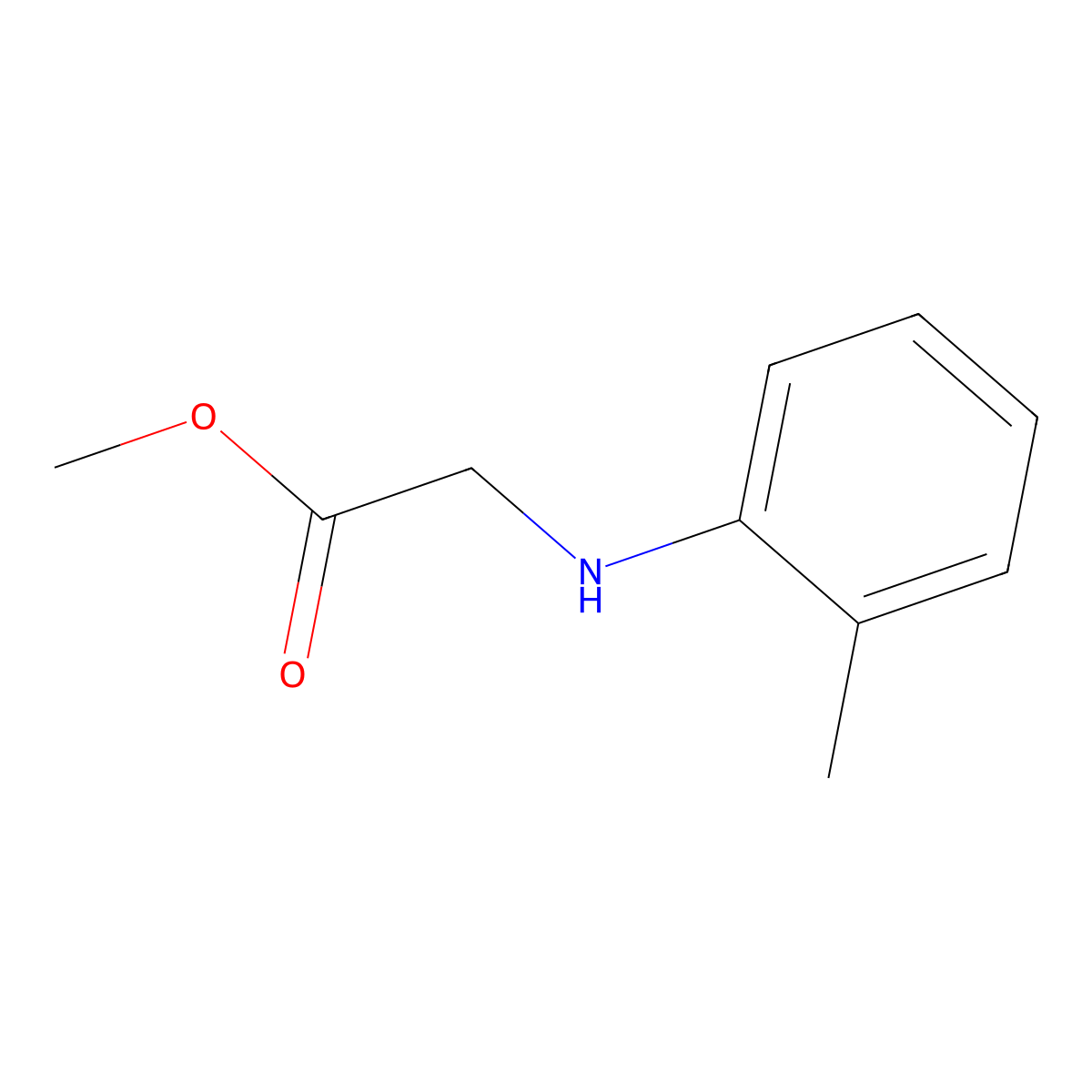 Methyl 2-[(2-methylphenyl)amino]acetate molecular structure, CAS 83627-53-6