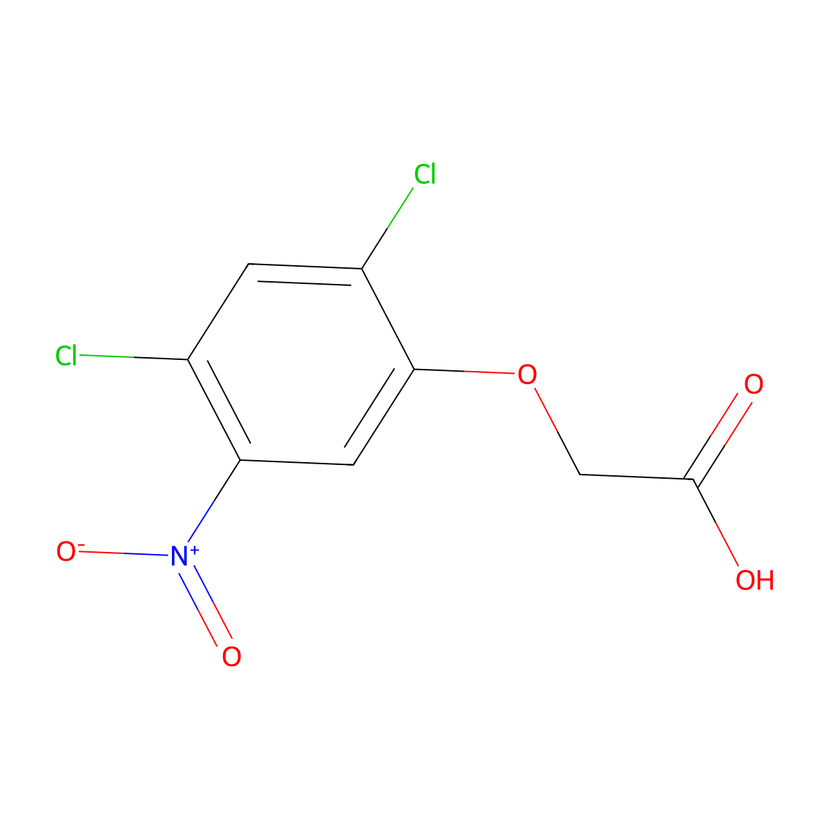 (2,4-Dichloro-5-nitrophenoxy)acetic acid molecular structure, CAS 83631-29-2
