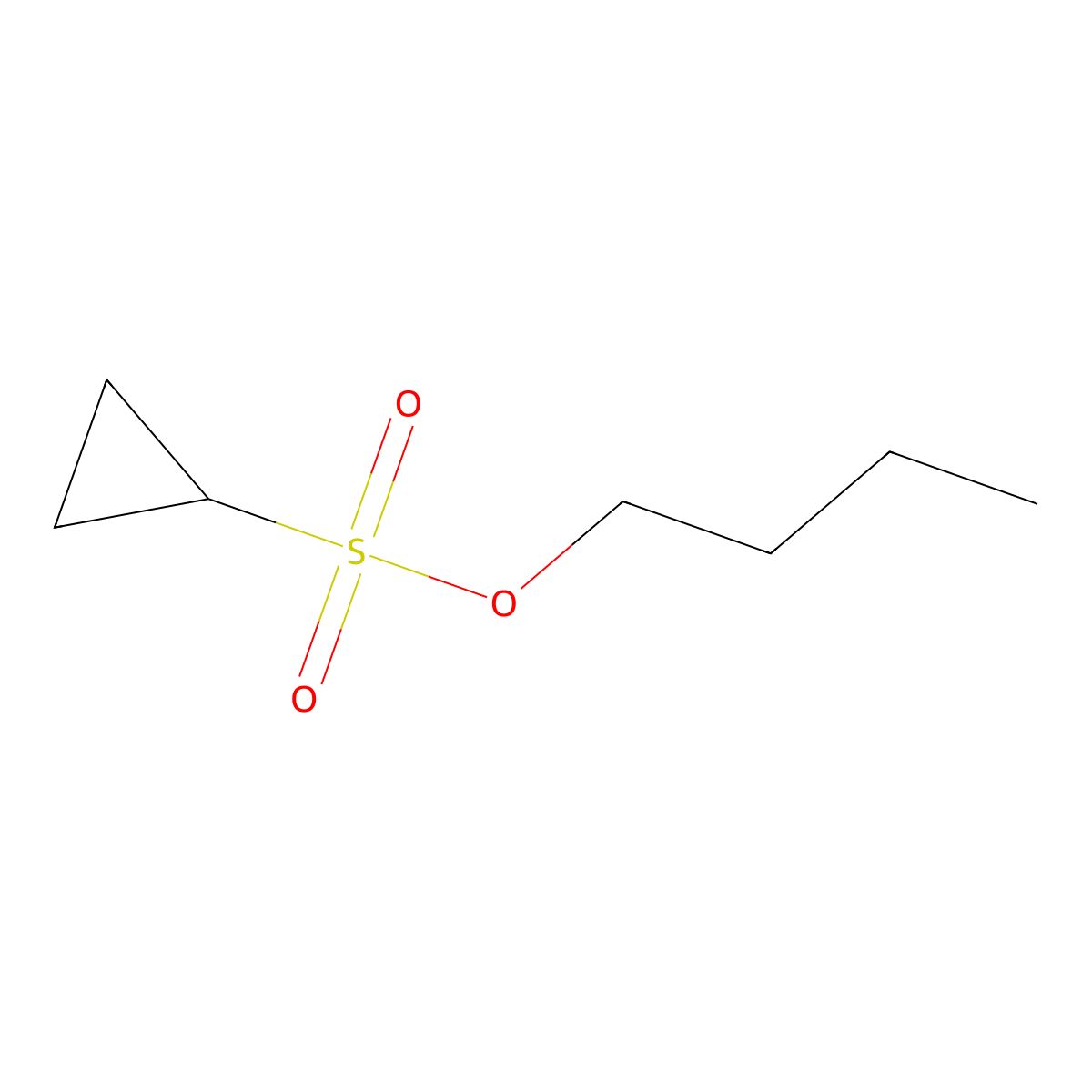 Butyl cyclopropanesulfonate molecular structure, CAS 83635-12-5
