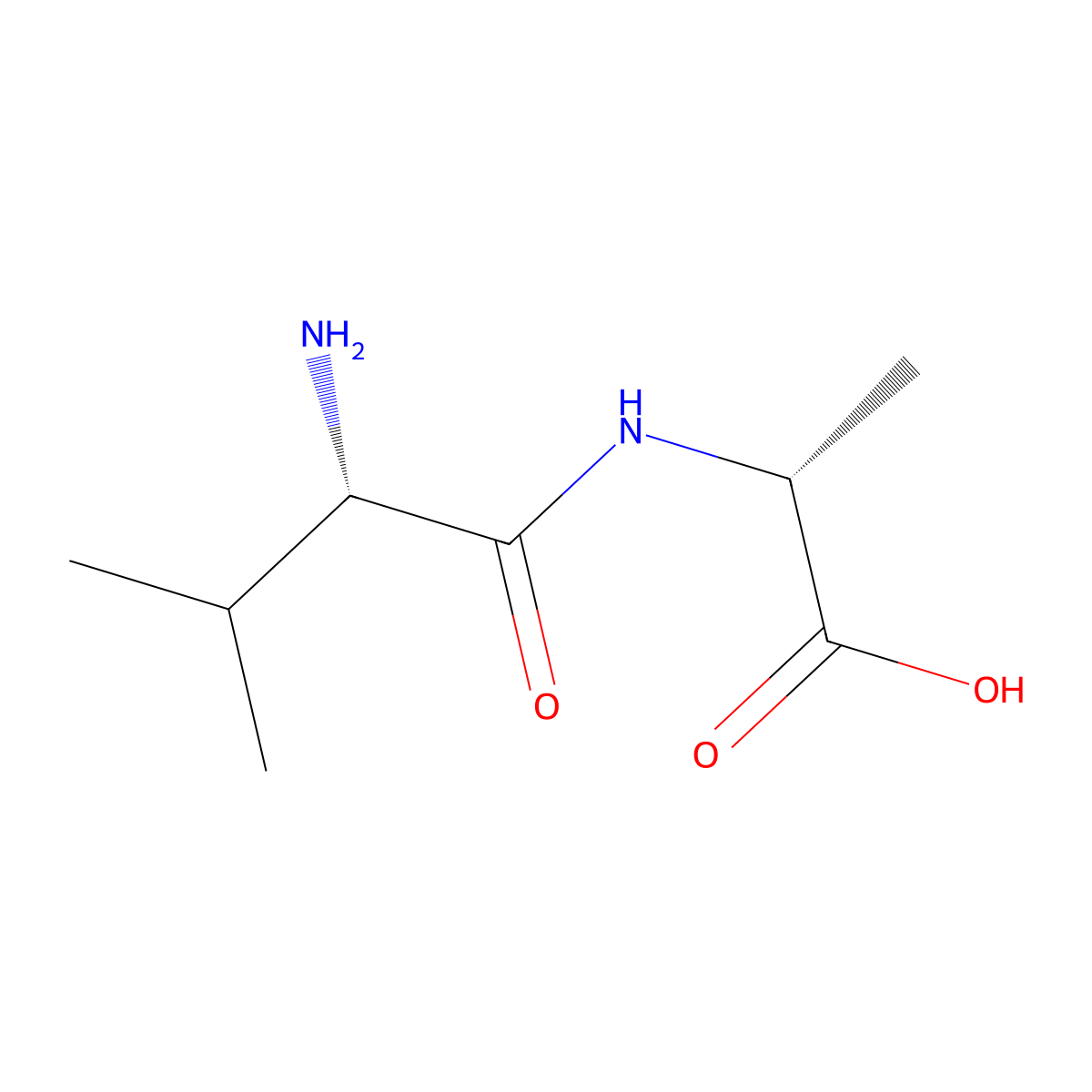 H-L-Val-D-Ala-OH molecular structure, CAS 83638-82-8