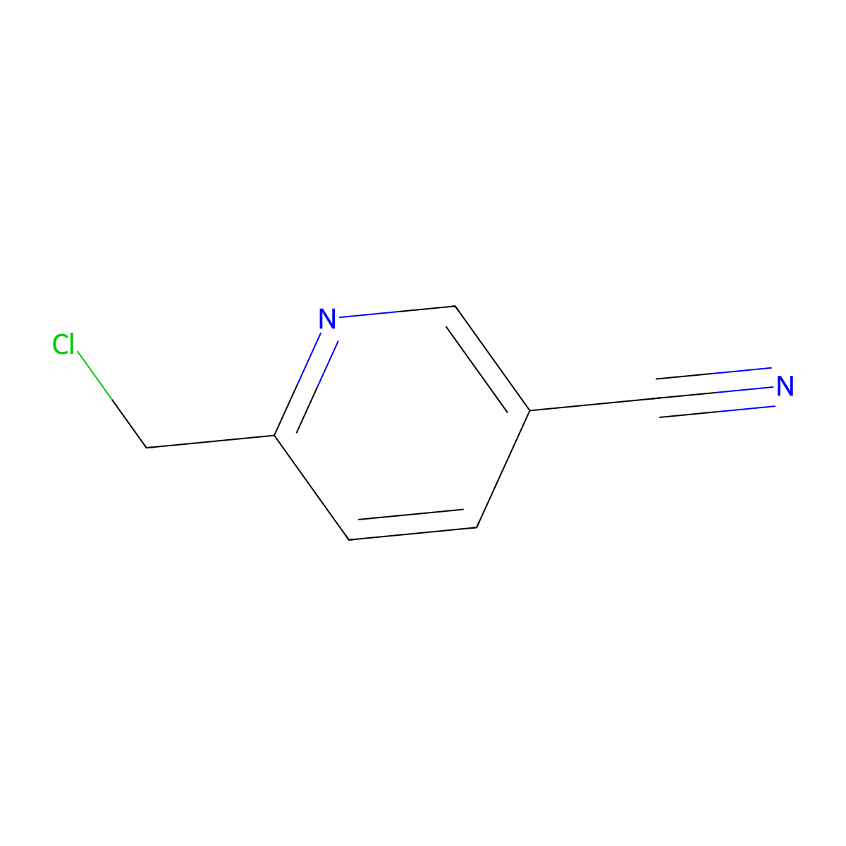 6-(Chloromethyl)pyridine-3-carbonitrile molecular structure, CAS 83640-36-2
