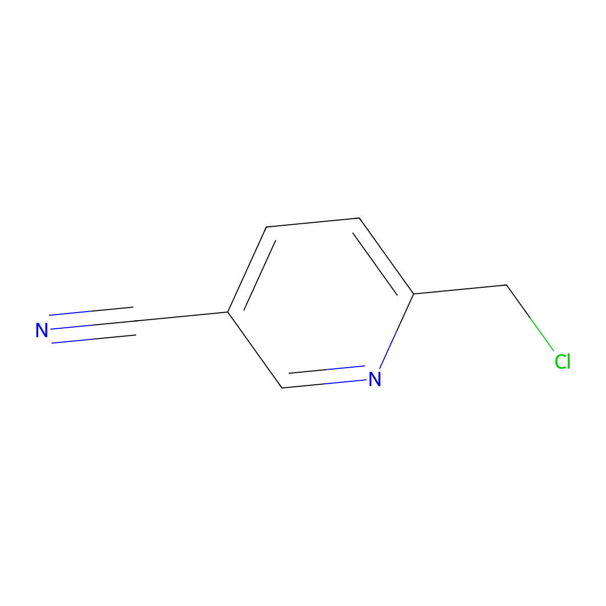 6-(Chloromethyl)pyridine-3-carbonitrile molecular structure, CAS 83640-36-2