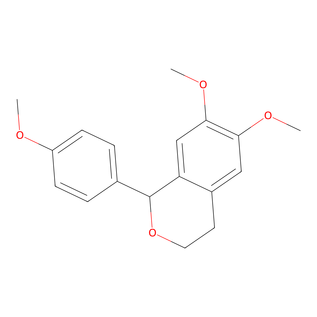 6,7-dimethoxy-1-(4-methoxyphenyl)-3,4-dihydro-1H-isochromene molecular structure, CAS 83640-83-9