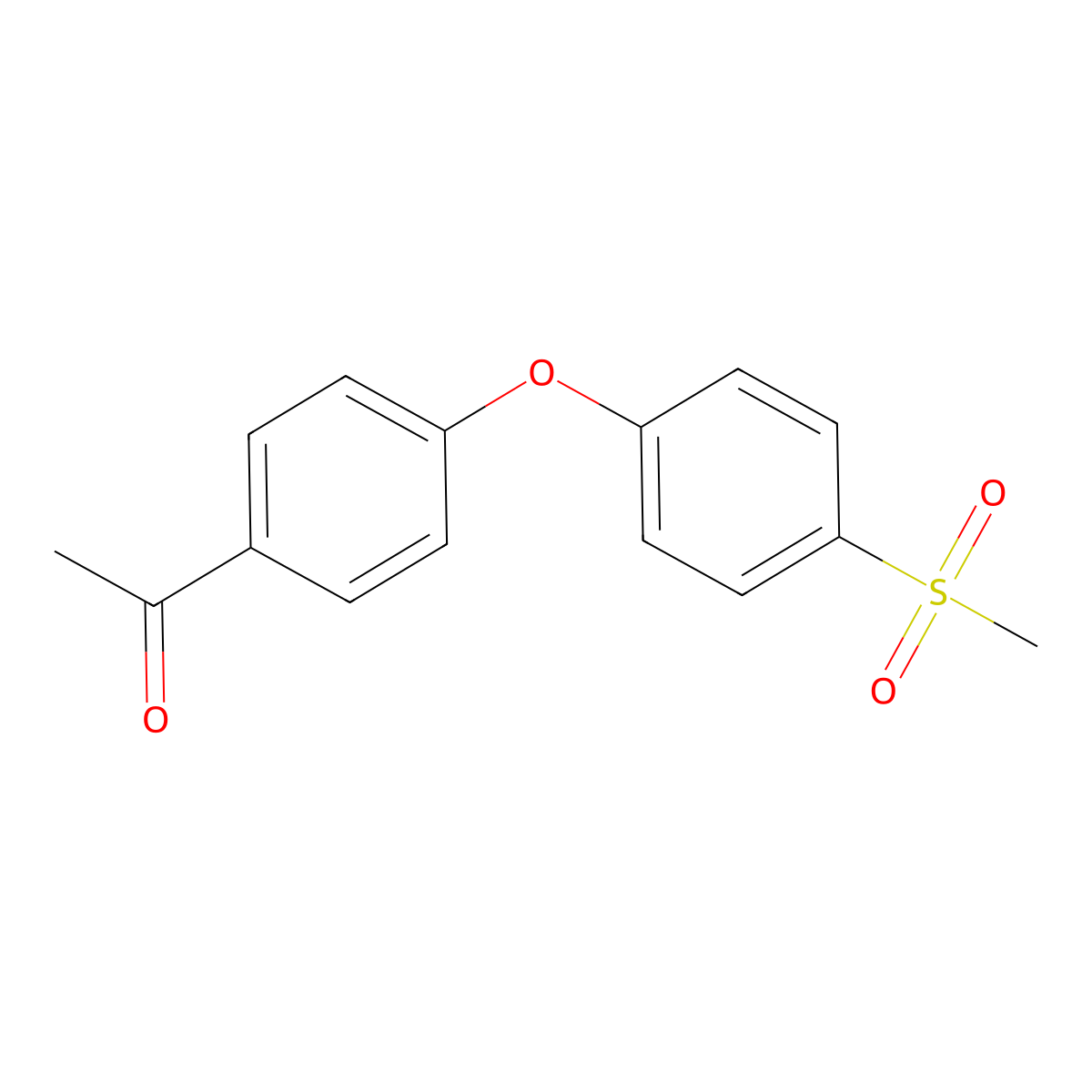 Ethanone, 1-(4-(4-(methylsulfonyl)phenoxy)phenyl)- molecular structure, CAS 83642-22-2