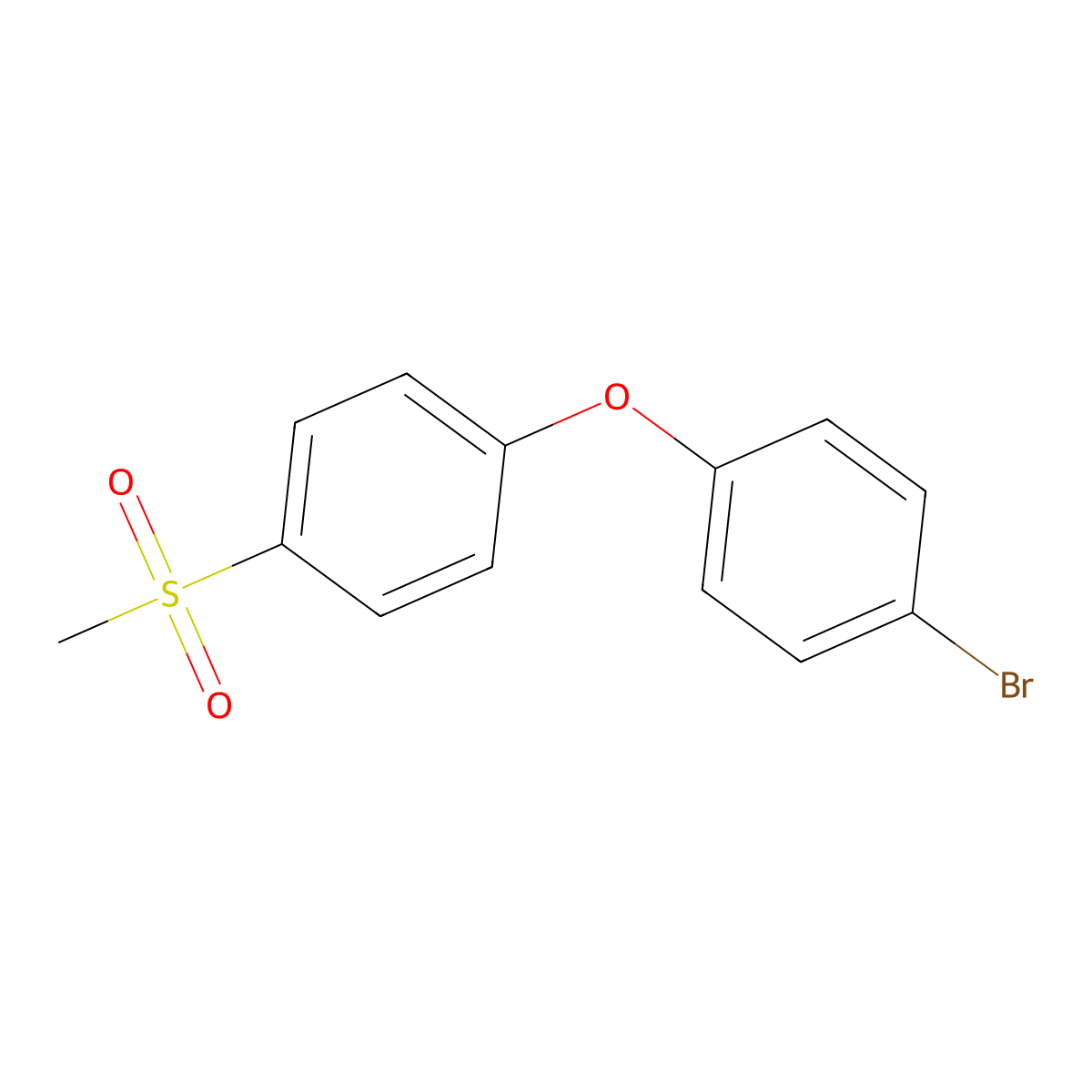 Benzene, 1-bromo-4-(4-(methylsulfonyl)phenoxy)- molecular structure, CAS 83642-28-8
