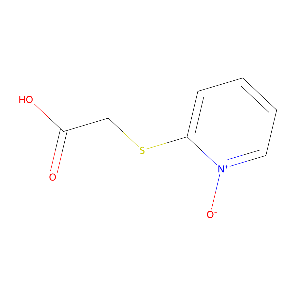 2-((Carboxymethyl)sulfanyl)-1-pyridiniumolate molecular structure, CAS 83646-04-2