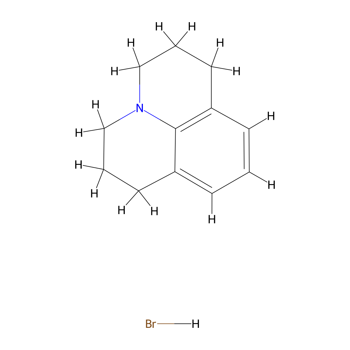 Julolidine hydrobromide molecular structure, CAS 83646-41-7