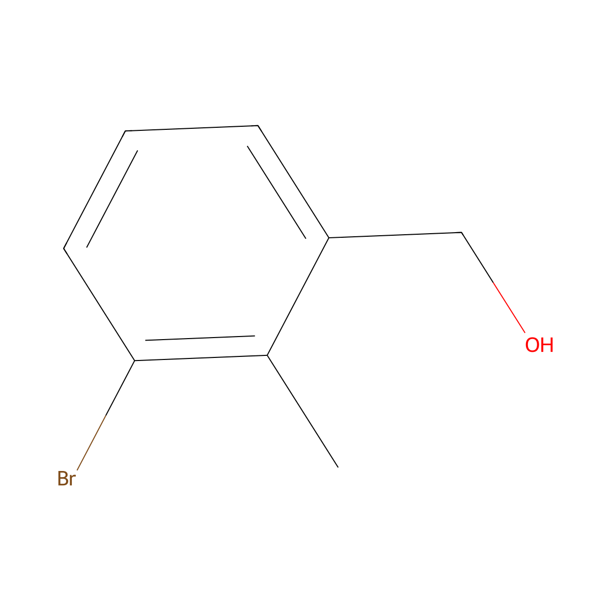 (3-Bromo-2-methylphenyl)methanol molecular structure, CAS 83647-43-2