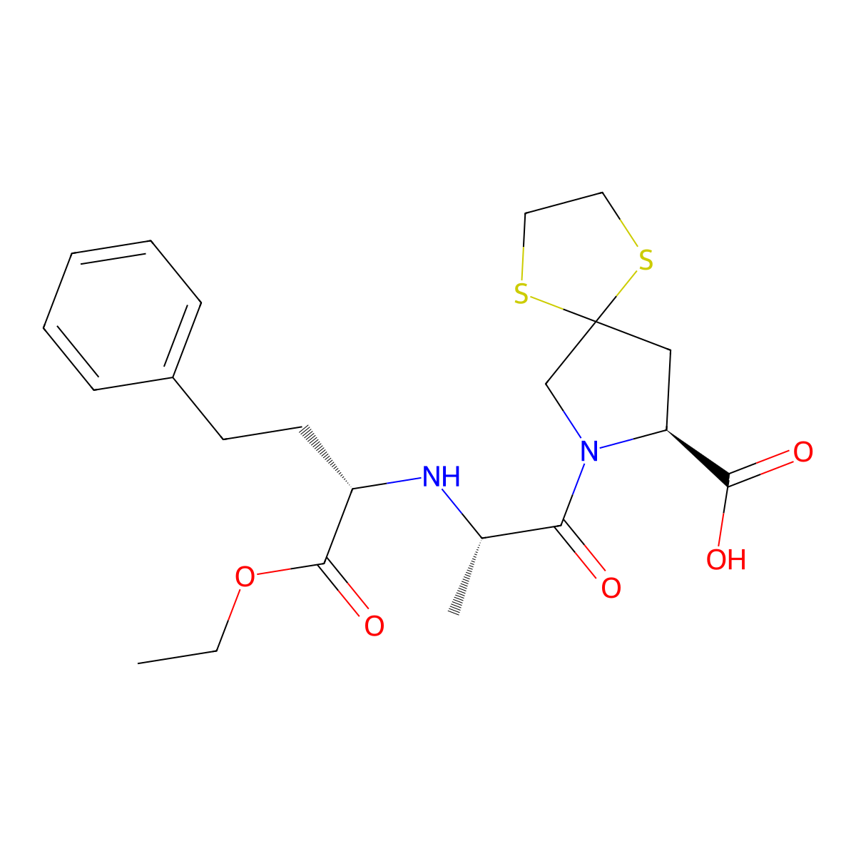 Spirapril molecular structure, CAS 83647-97-6