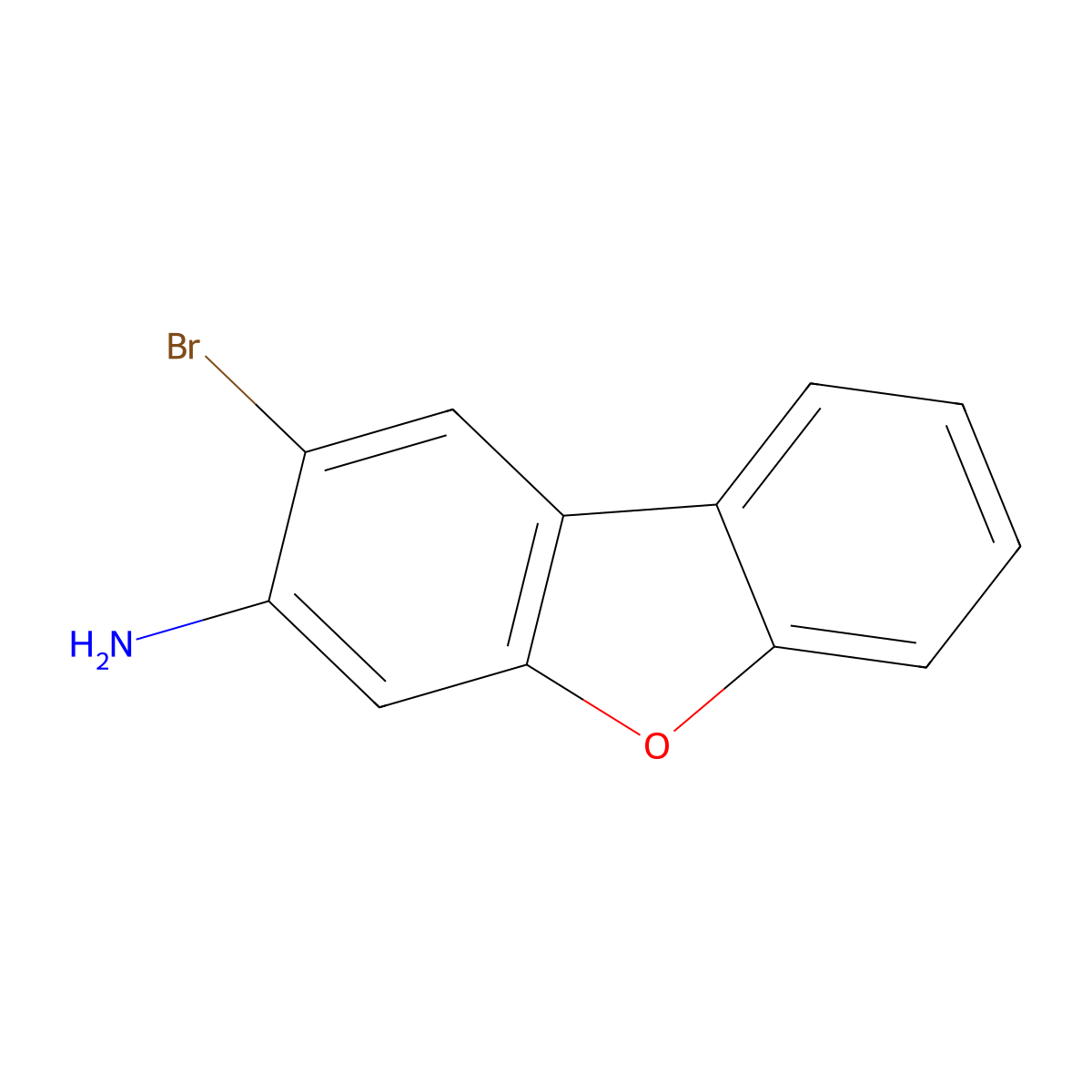 2-Bromodibenzo[b,d]furan-3-amine molecular structure, CAS 83660-06-4