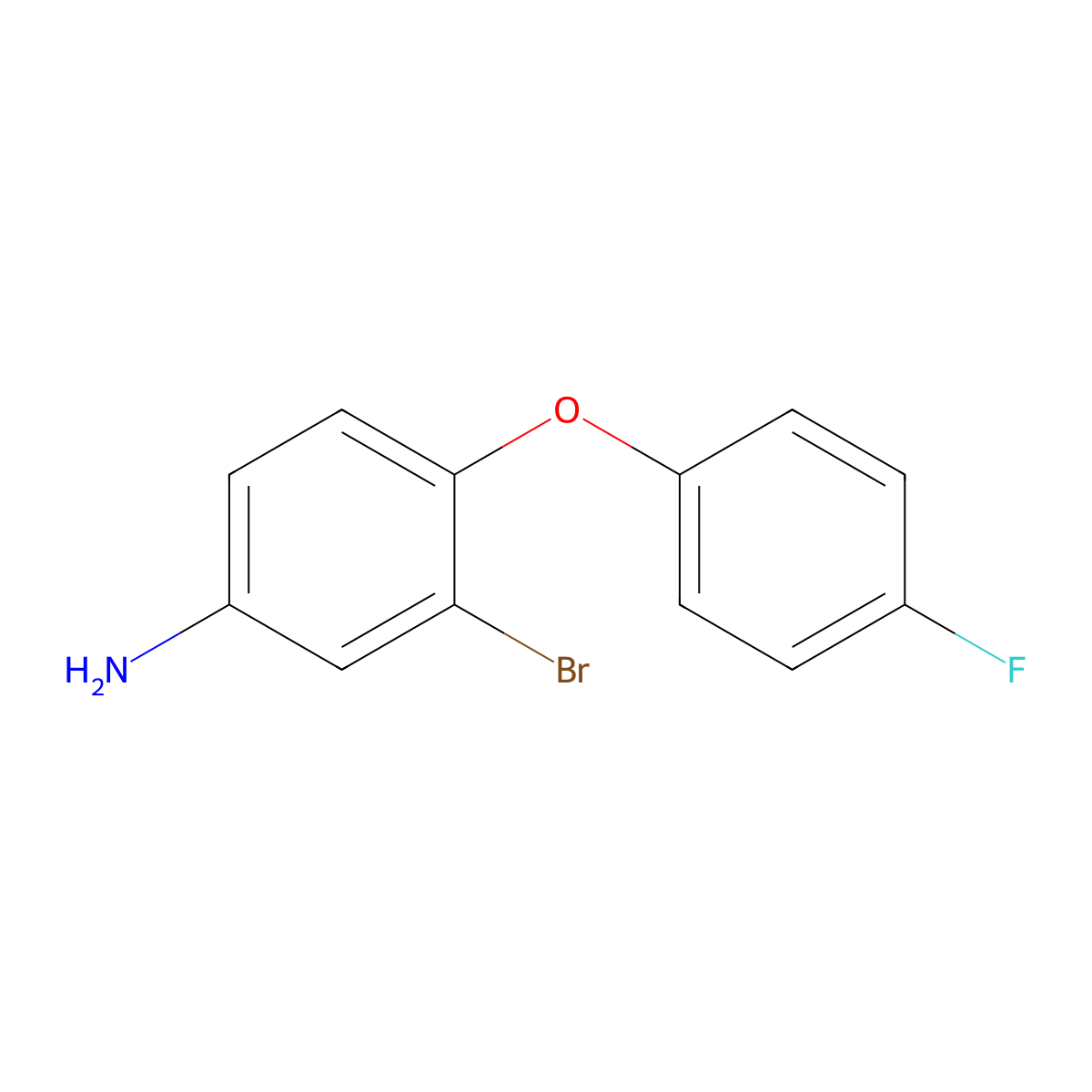 3-Bromo-4-(4-fluorophenoxy)aniline molecular structure, CAS 83660-64-4