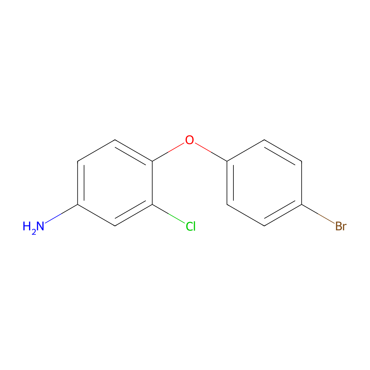 4-(4-Bromophenoxy)-3-chloroaniline molecular structure, CAS 83660-67-7