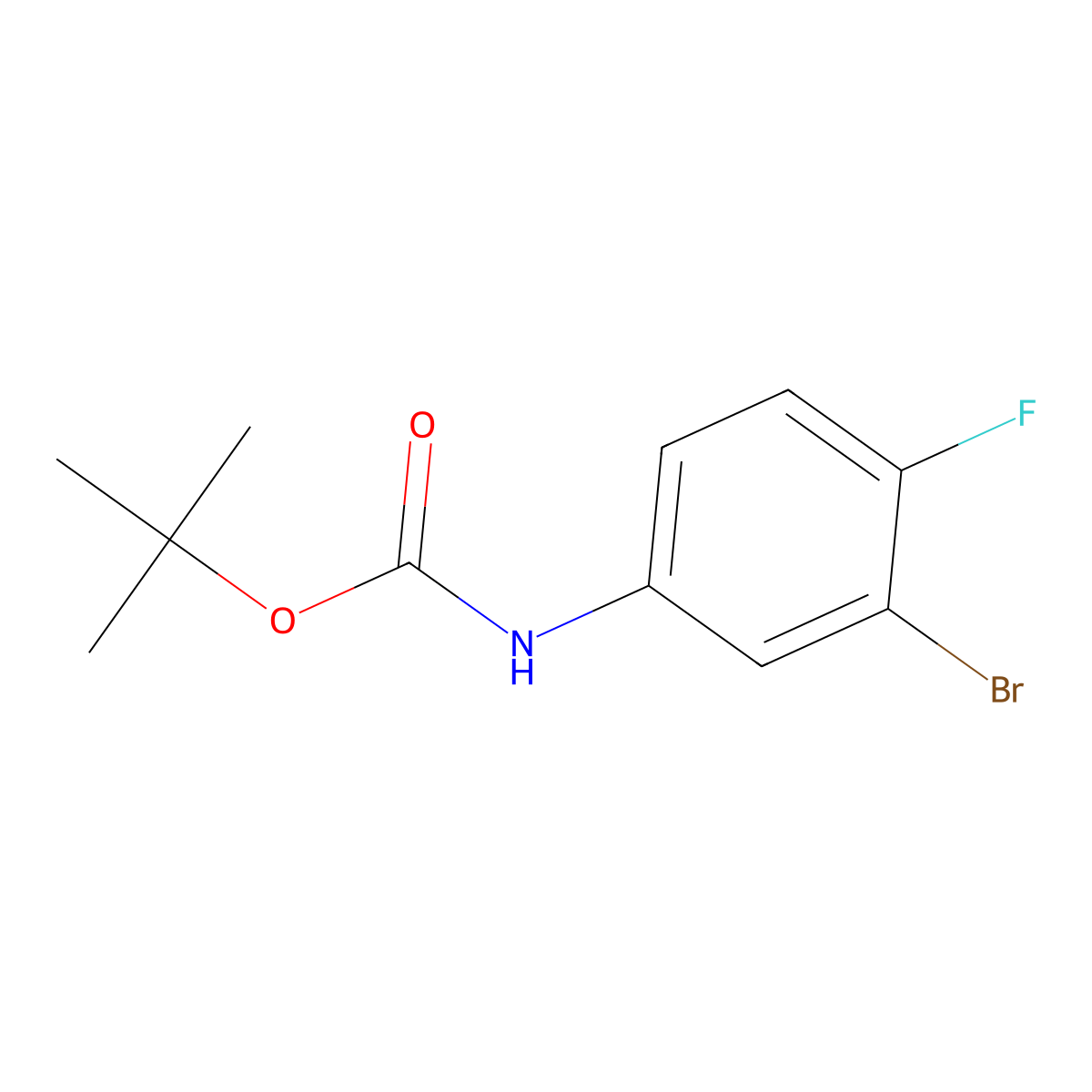 N-Boc-3-bromo-4-fluoroaniline molecular structure, CAS 836619-77-3