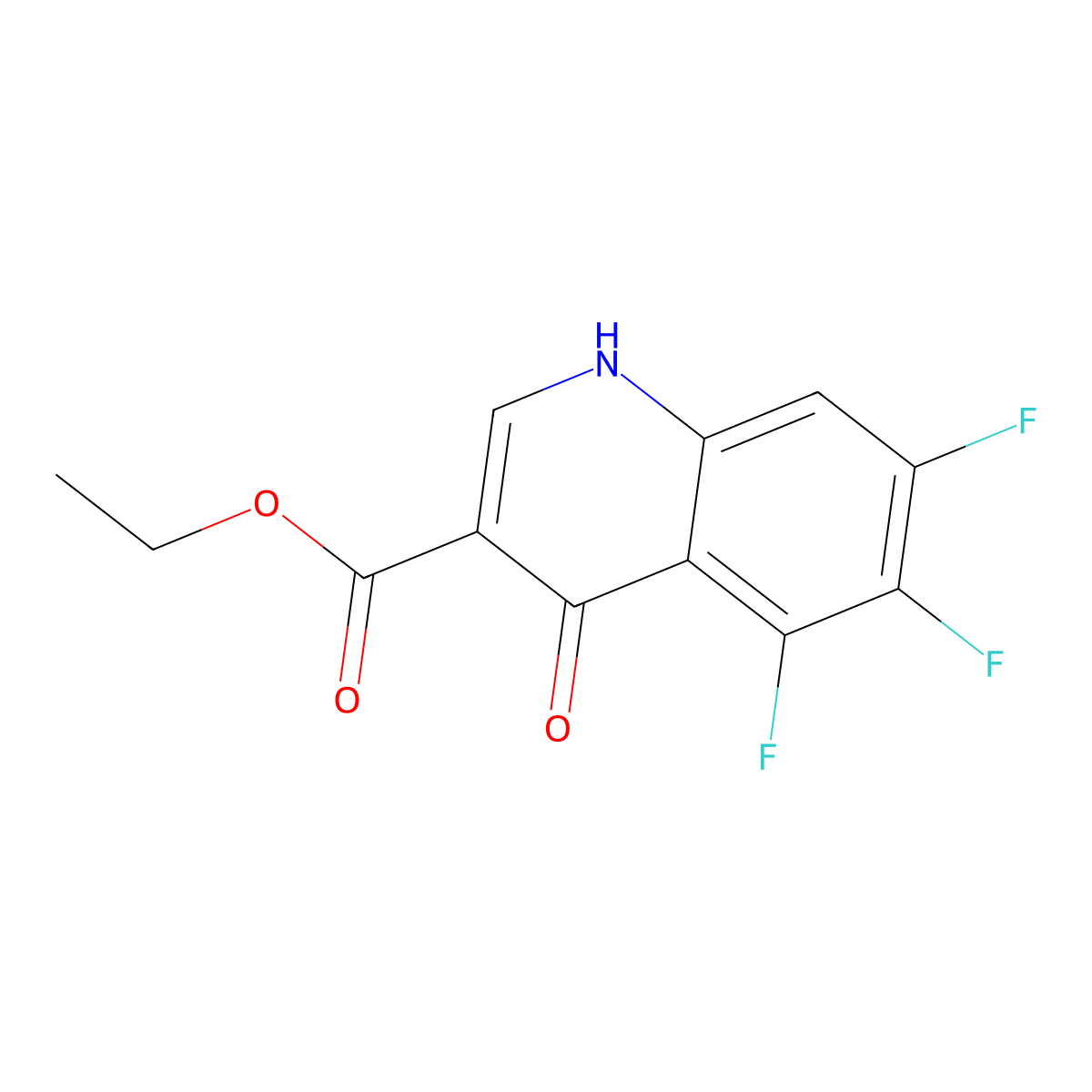 Ethyl 5,6,7-trifluoro-4-oxo-1,4-dihydroquinoline-3-carboxylate molecular structure, CAS 836619-82-0