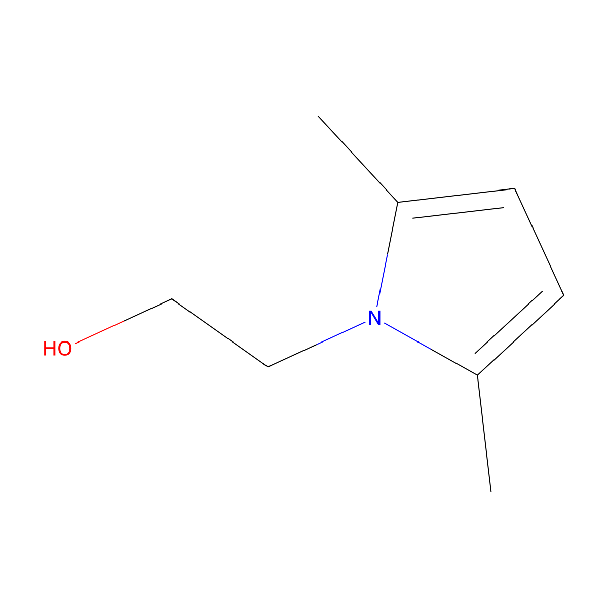 1-(2-Hydroxyethyl)-2,5-dimethylpyrrole molecular structure, CAS 83662-06-0