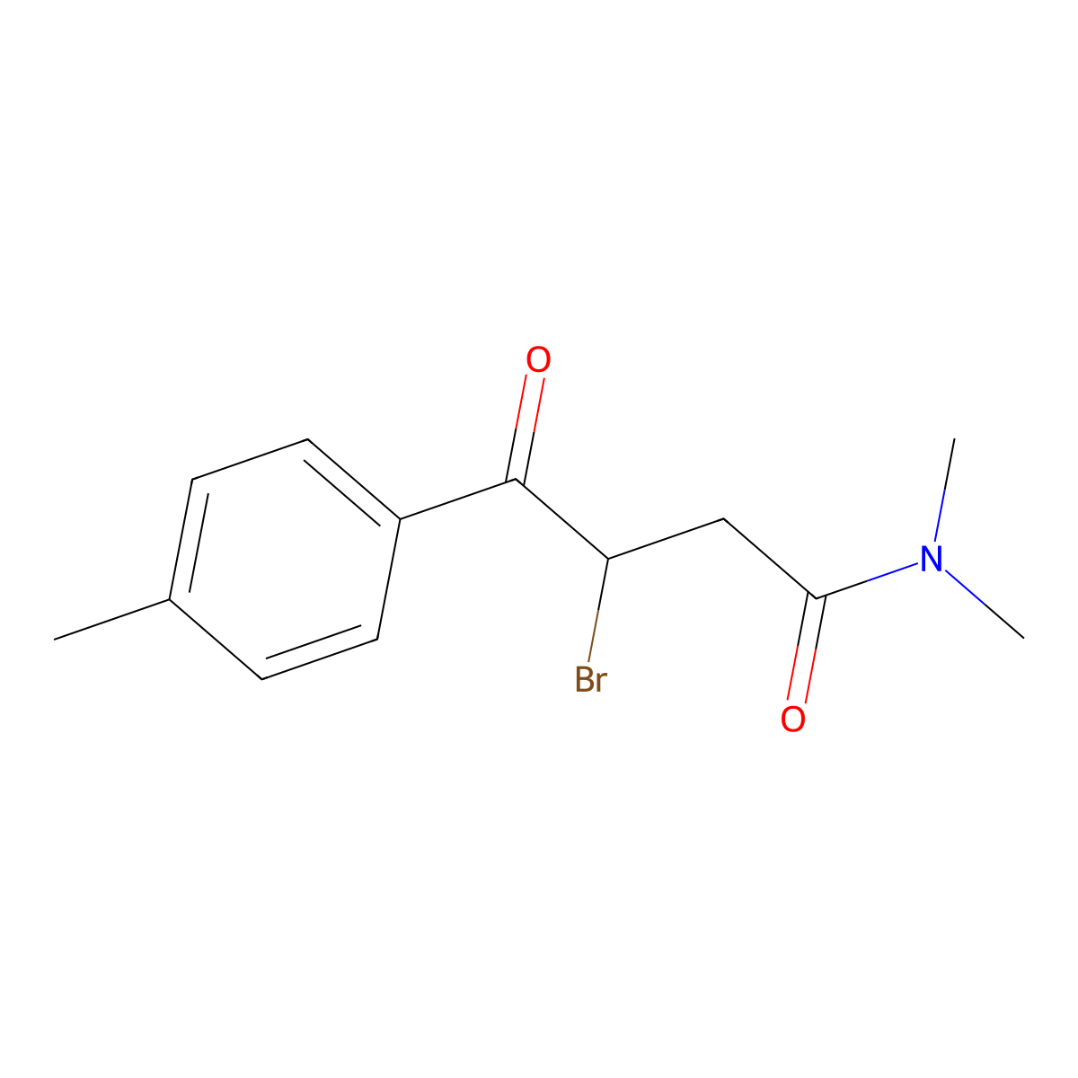 3-Bromo-N,N-dimethyl-4-oxo-4-(p-tolyl)butanamide molecular structure, CAS 836627-56-6