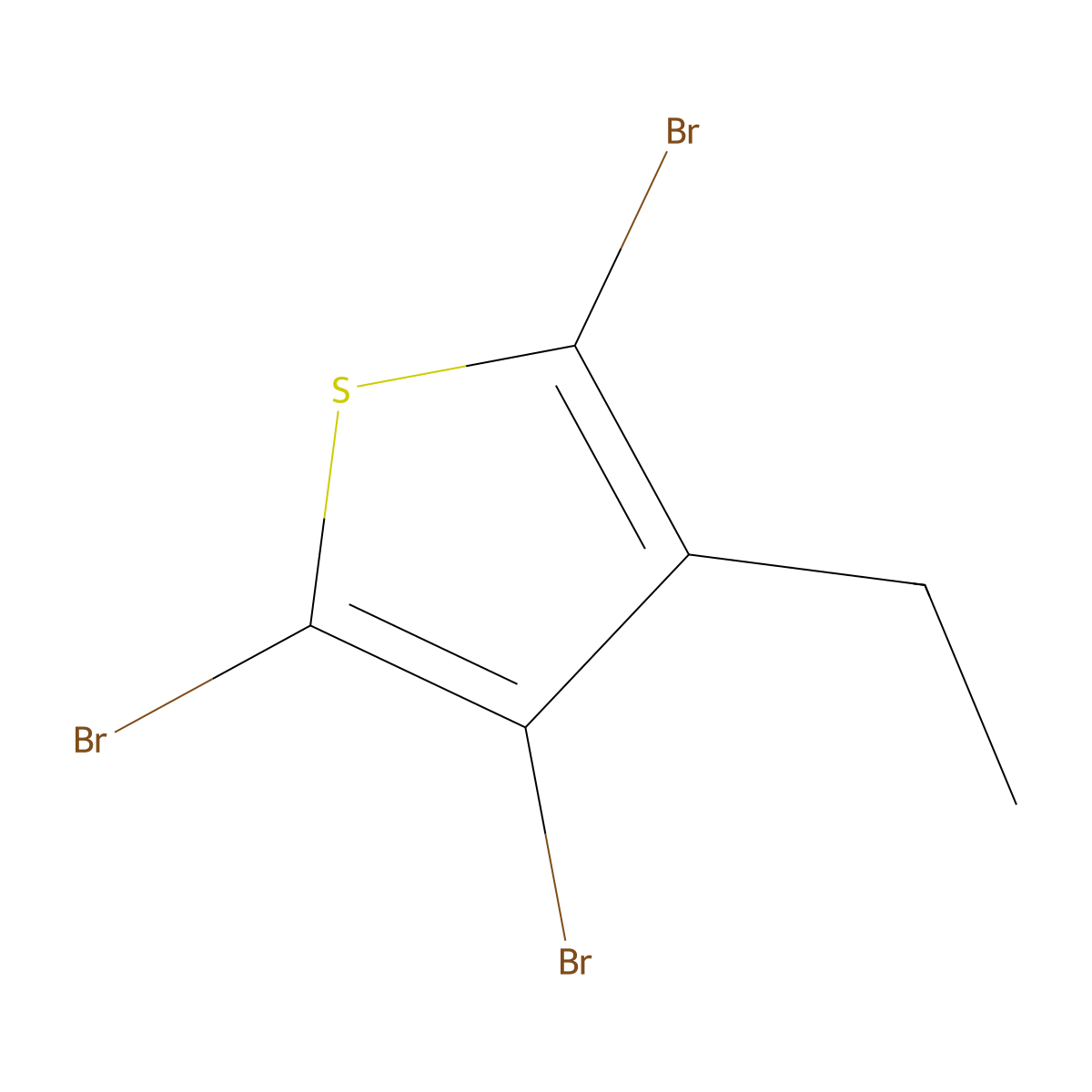 2,3,5-Tribromo-4-ethylthiophene molecular structure, CAS 83663-35-8