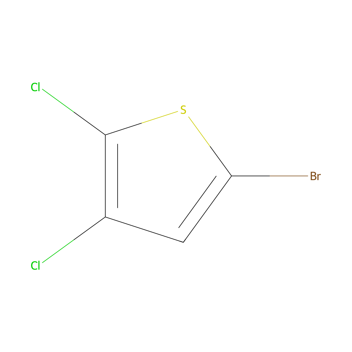 5-Bromo-2,3-dichlorothiophene molecular structure, CAS 83663-36-9