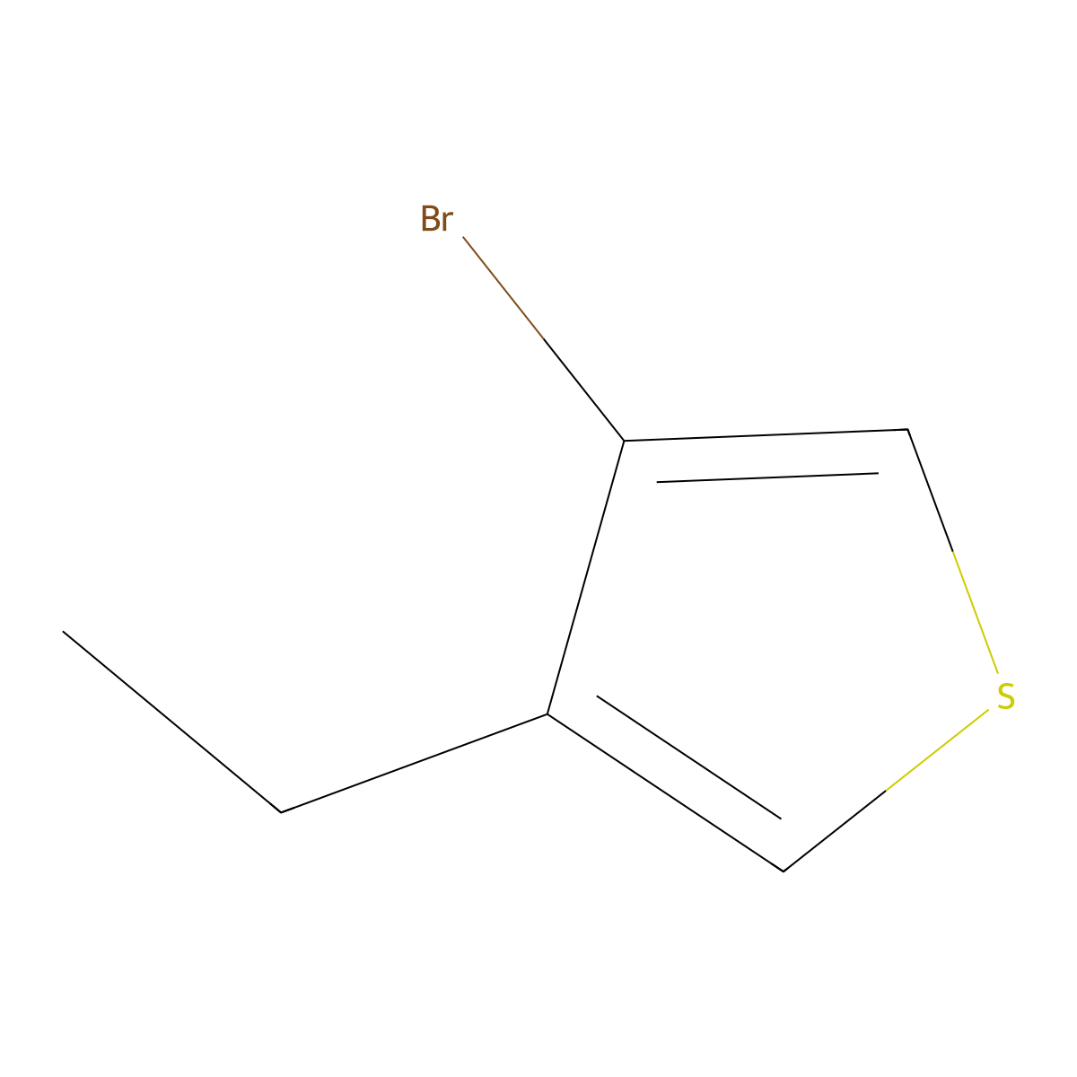 3-Bromo-4-ethylthiophene molecular structure, CAS 83663-39-2