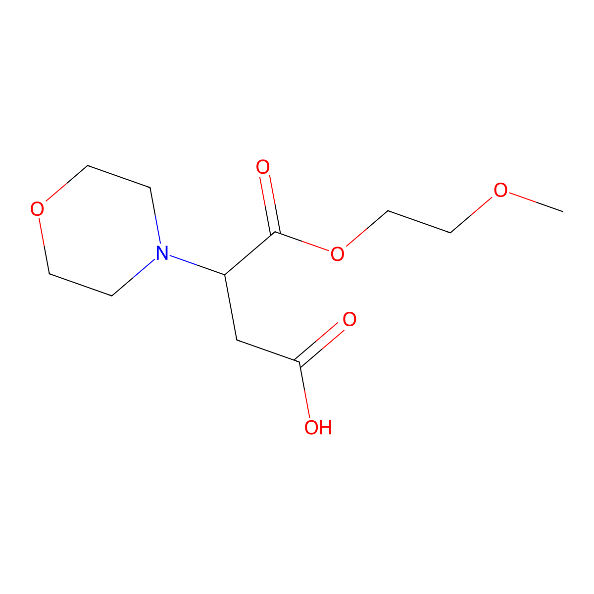 4-(2-Methoxyethoxy)-3-(morpholin-4-yl)-4-oxobutanoic acid molecular structure, CAS 836635-58-6