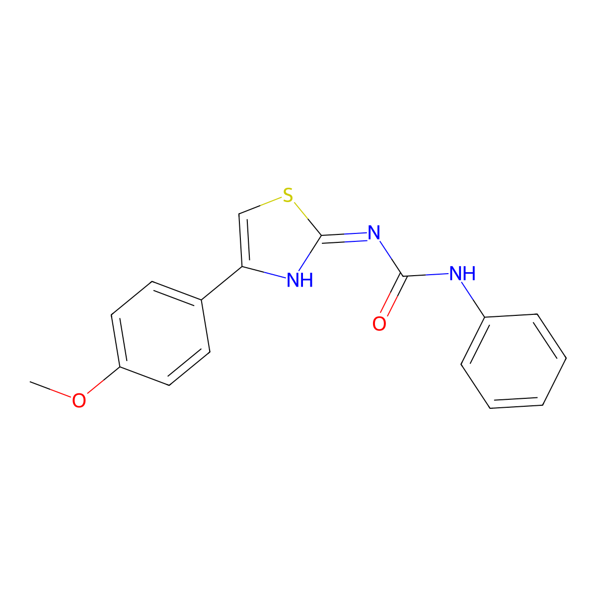 1-(4-(4-Methoxyphenyl)thiazol-2-yl)-3-phenylurea molecular structure, CAS 836641-61-3