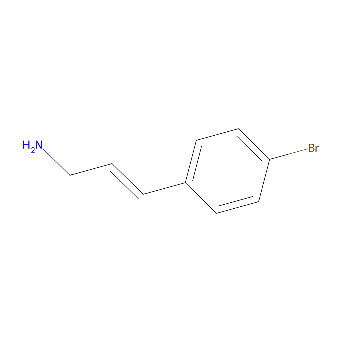 2-Propen-1-amine, 3-(4-bromophenyl)- molecular structure, CAS 83665-74-1