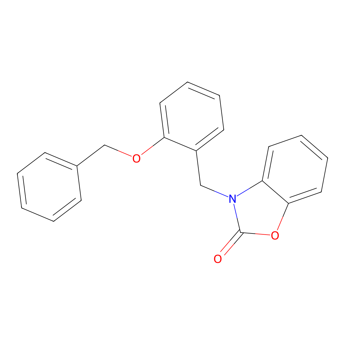 3-(2-(benzyloxy)benzyl)benzo[d]oxazol-2(3H)-one molecular structure, CAS 836662-50-1