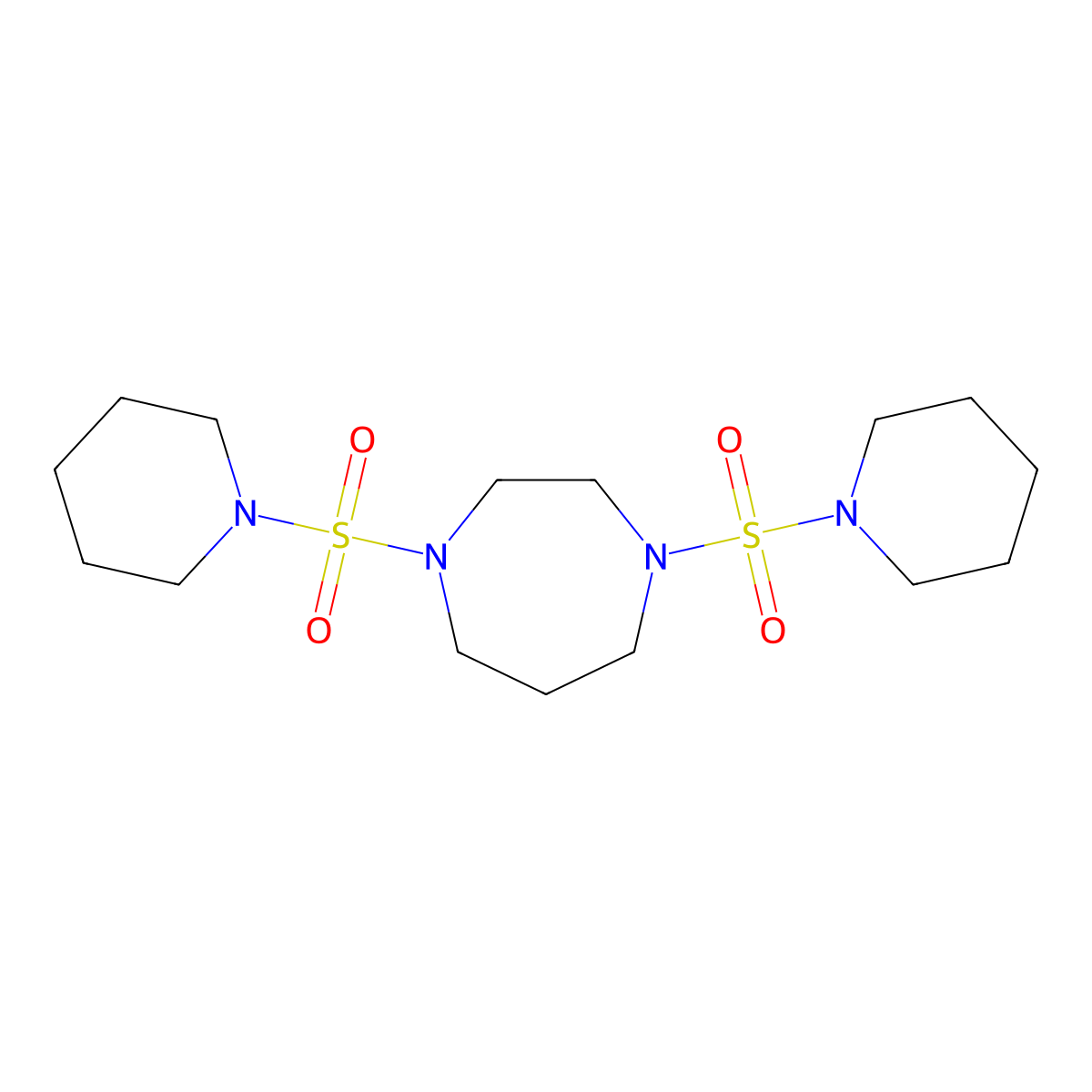 1,4-Bis(1-piperidinylsulfonyl)-1,4-diazepane molecular structure, CAS 836664-02-9