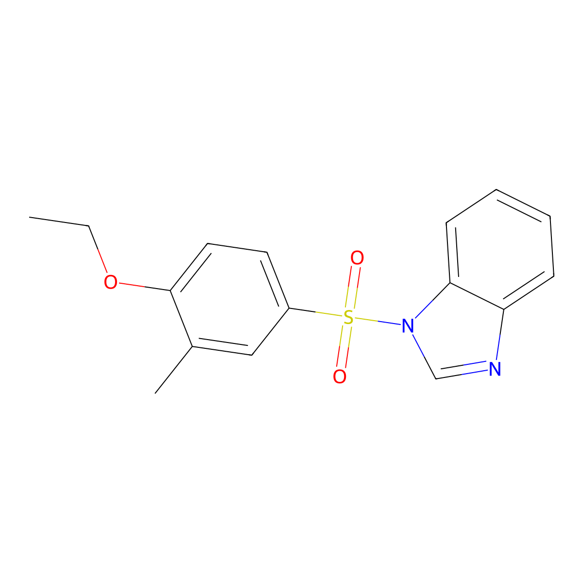 1-(4-Ethoxy-3-methylphenyl)sulfonylbenzimidazole molecular structure, CAS 836664-50-7